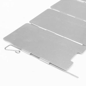 Camping Foldable Aluminum Plates BBQ Stove Wind Shield