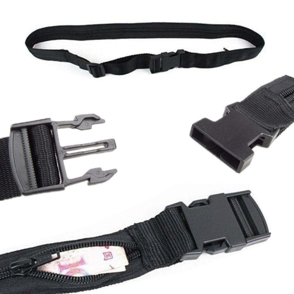 Zip Pocket Hidden Travel Waist Money Belt Wallet Ticket Protect