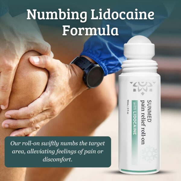 Lidocaine 4% Roll-On Pain Relief – Targeted Topical Hemp Oil Extract for Muscle, Joint & Discomfort Relief – Portable Recovery Solution for Athletes – Quick Numbing Action, 3oz - Image 3