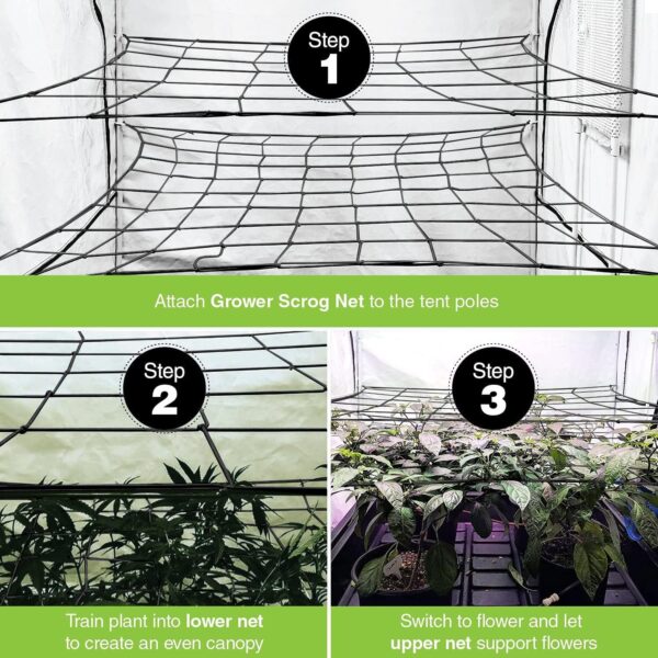 Grow Tent Stretchable Trellis Netting Black - Image 2