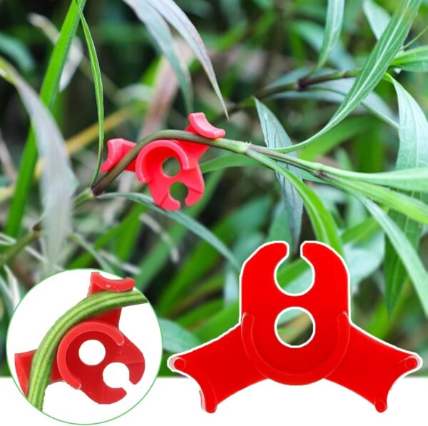 40pcs Plant Bender, Plant Training Clips, Lst Clips for Low Stress Training Plant Stem Support, Trellis Clamps for Climbing Plants Garden Plant Grow Tools(Red and Green) - Image 4