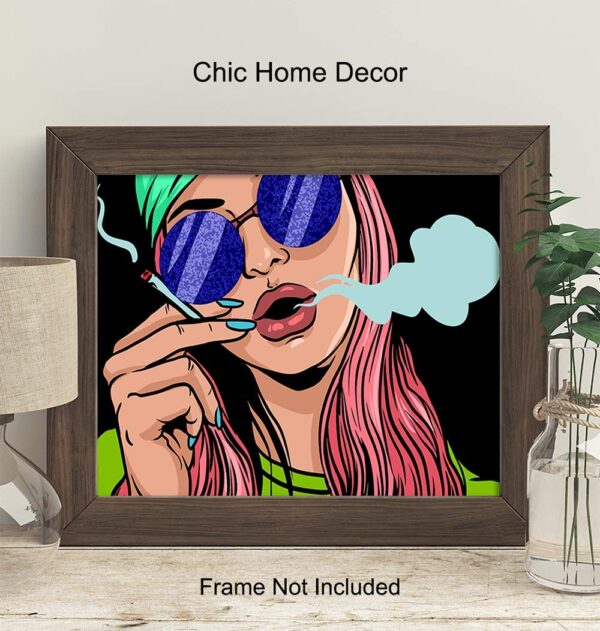 Pshycadellic Hippie Room Decor - Dope Posters - Trippy Psychedelic Room Decor - Stoner Artwork - Marijuana Decorations - Pothead Gifts - Boho Art - Dope Wall Art - Blunt Weed Smoking Gifts - Image 3