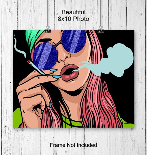 Pshycadellic Hippie Room Decor - Dope Posters - Trippy Psychedelic Room Decor - Stoner Artwork - Marijuana Decorations - Pothead Gifts - Boho Art - Dope Wall Art - Blunt Weed Smoking Gifts - Image 4
