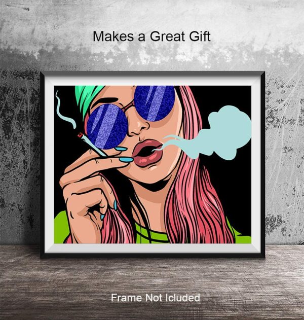 Pshycadellic Hippie Room Decor - Dope Posters - Trippy Psychedelic Room Decor - Stoner Artwork - Marijuana Decorations - Pothead Gifts - Boho Art - Dope Wall Art - Blunt Weed Smoking Gifts - Image 5