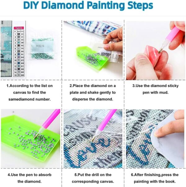 DIY 5D Diamond Art Painting Kits for Adults Mosaic Marijuana Leaves Diamond Art Easy for Beginner Round Full Drill Cross Stitch Mosaic Gems Craft for Home Decoration 30x40(1) - Image 5
