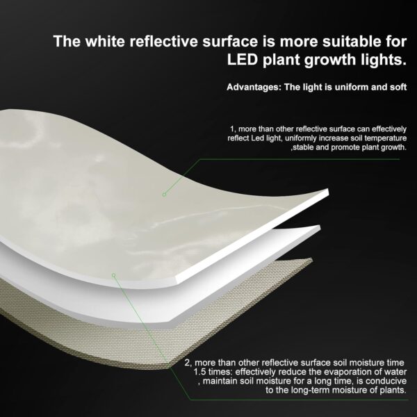 ATOUR LED Grow Light Specil Tent, 32"x32"x63'' High Reflective PE Film Grow Tent, 1680D High Strength Canvas Plant Tent with Observation Window & Floor Tray for Hydroponics Indoor Plant - Image 4
