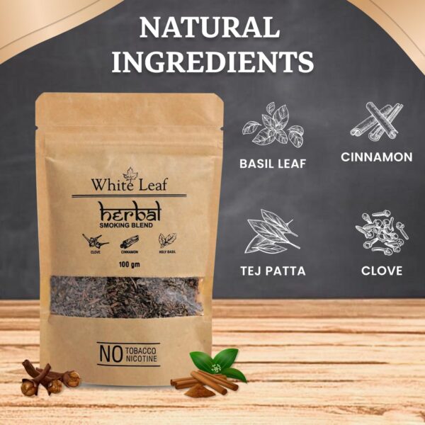 Tobacco & Nicotine Free Smoking Mixture with 100% Natural Herbal Smoking Blend 1 Pack (1 oz/ 30g) - Image 2