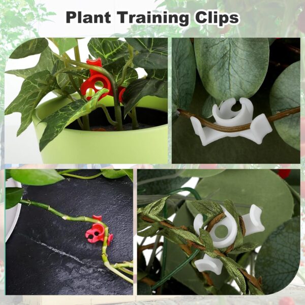 Ouligay Plant Training Clips, 40pcs Plastic Plant Clip, Lst Clips for Low Stress Training Plant Stem Support, 90 Degree Angle Plant Clips(Red and White) - Image 4