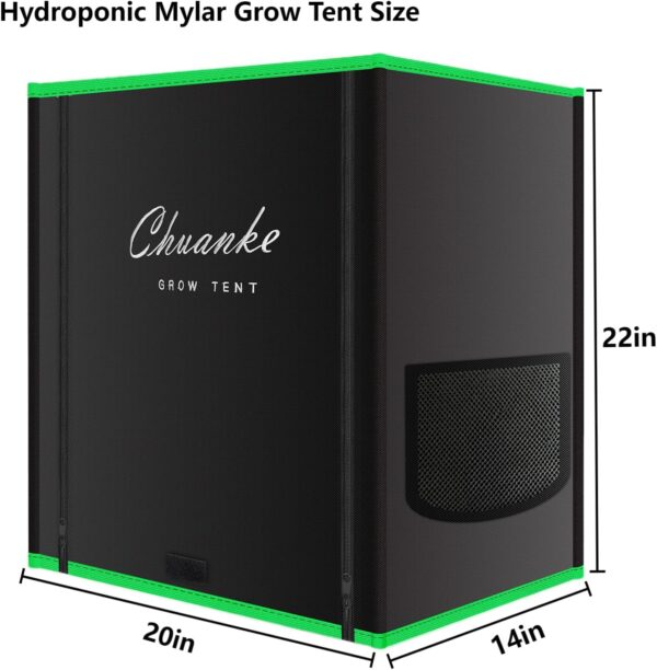 Small Grow Tent for Aerogarden Hydroponics Growing System Indoor 20"x14"x22"High Reflective Mylar Leak-Proof of Light 600D Oxford Fabric for Indoor Plant - Image 2