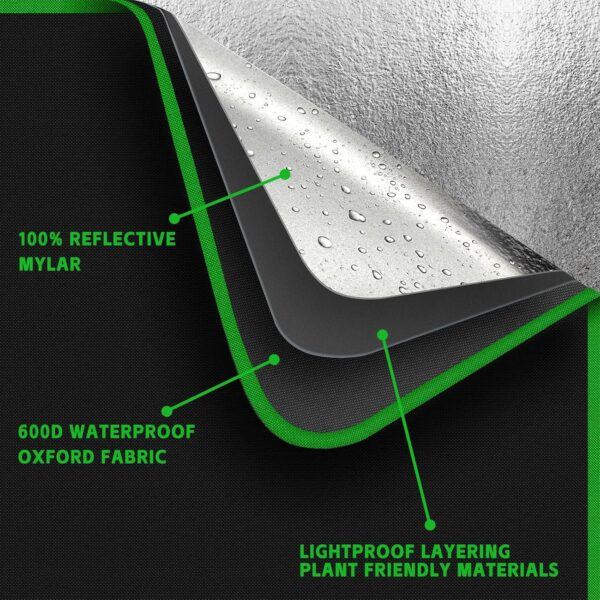 Small Grow Tent for Aerogarden Hydroponics Growing System Indoor 20"x14"x22"High Reflective Mylar Leak-Proof of Light 600D Oxford Fabric for Indoor Plant - Image 3
