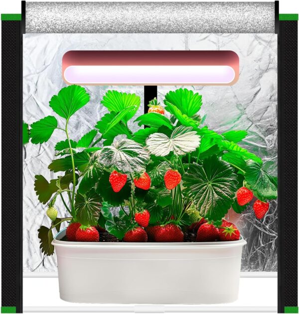Small Grow Tent for Aerogarden Hydroponics Growing System Indoor 20"x14"x22"High Reflective Mylar Leak-Proof of Light 600D Oxford Fabric for Indoor Plant - Image 8