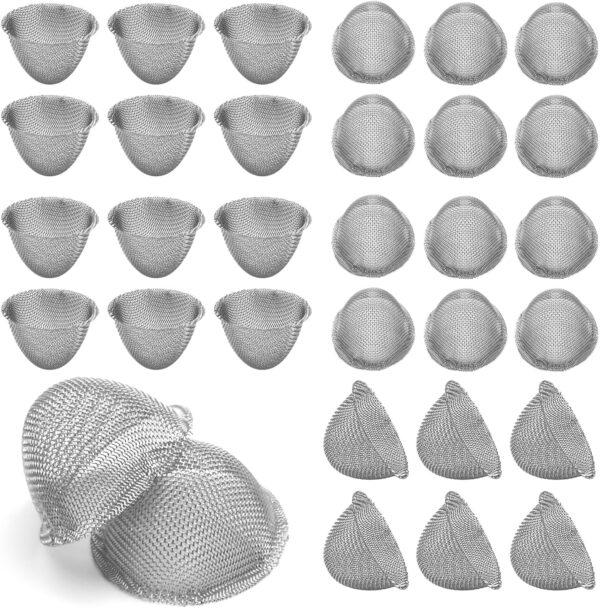 Pipe Screens 1/2 Inch 0.5 Inch 30 Pieces Adjustable Tapered Design Bowl Screens, 100% Stainless Steel Mesh - Image 6