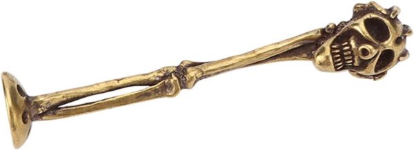 Copper Tobacco Pipes Nozzle Tamper Flameout Prevention Tobacco Smoking Pressure Rod Tool (Skeleton) - Image 4