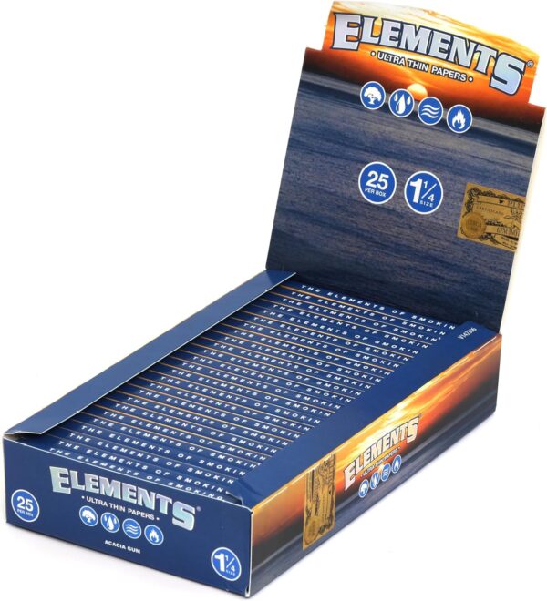 Elements 1.25 1 1/4 Size Ultra Thin Rice Rolling Paper Full Box Of 25 - Image 3