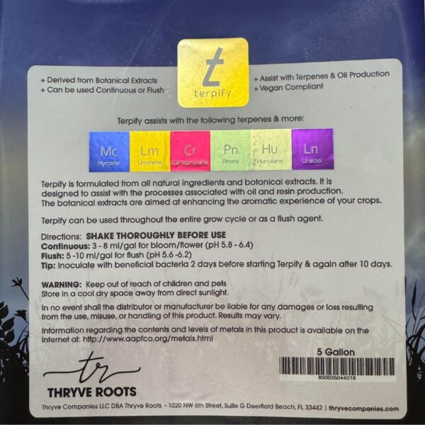 Terpify 5 Gallon Free WG Hydro Cheat Sheet and Measure Shot Cup - Image 2