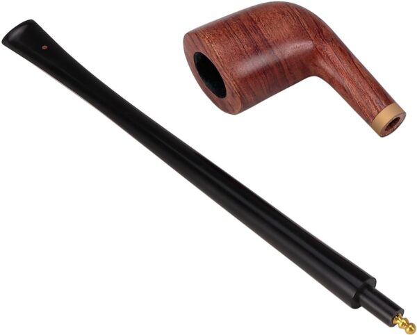 Capo Lily Tobacco Pipe Set, Handmade Pear Wood Churchwarden Kit with Accessories - Image 4