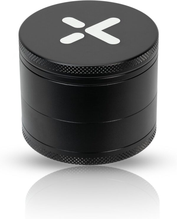 StormX 2.5" Toothless Grinder Mills, 3 Piece Luxurious Matte Finish, Aluminum Aircraft-Grade Metal Herb Grinder, Kurled Top and Bottom for Strong Grip (Black) - Image 5
