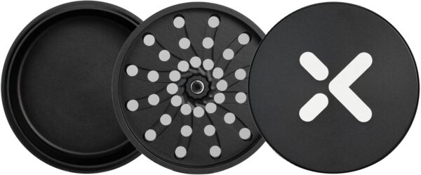StormX 2.5" Toothless Grinder Mills, 3 Piece Luxurious Matte Finish, Aluminum Aircraft-Grade Metal Herb Grinder, Kurled Top and Bottom for Strong Grip (Black) - Image 7