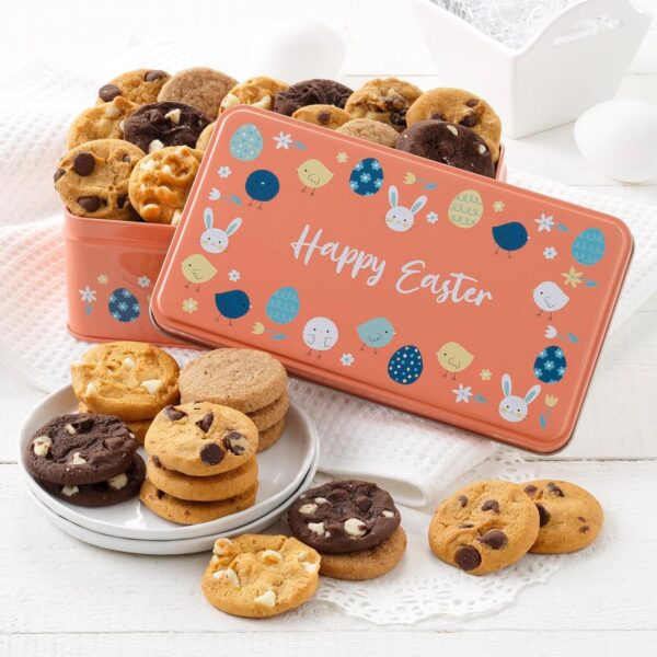 Mrs. Fields - Easter Happiness Cookie Tin, Assorted with 30 Nibblers Bite-Sized Cookies in 4 Signature Cookie Flavors - Image 2