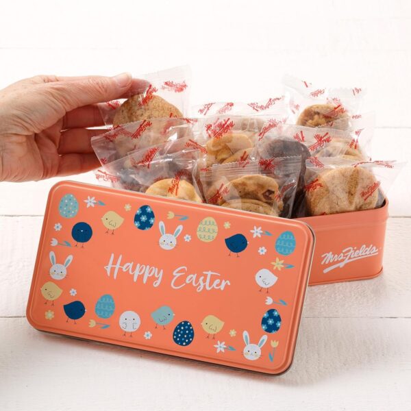 Mrs. Fields - Easter Happiness Cookie Tin, Assorted with 30 Nibblers Bite-Sized Cookies in 4 Signature Cookie Flavors - Image 4
