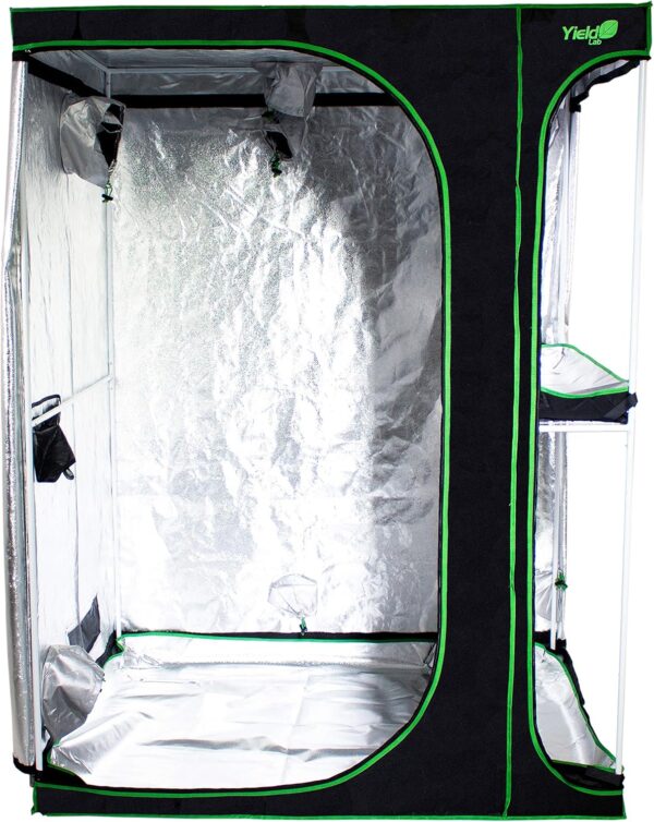 60" x 48" x 80" 2 in 1 Grow Tent Kit with Viewing Windows & Flood Trays – Dual Hydroponic Grow Tents - Smell Proof Grow Tent - for Indoor Growing - Image 4