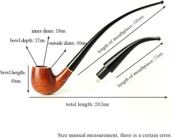 Handcrafted Wooden Pipe Smooth Finished - Classic Churchwarden Design - Image 2