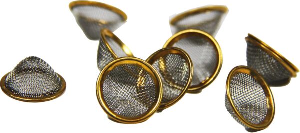 Steel Pipe Screen Steel Pipe Screen Filters (10 Pieces) conical Shape with Brass Ring Border (15mm) - Image 2