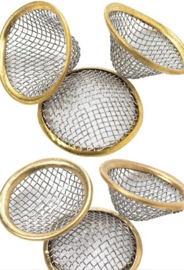 Steel Pipe Screen Steel Pipe Screen Filters (10 Pieces) conical Shape with Brass Ring Border (15mm) - Image 6