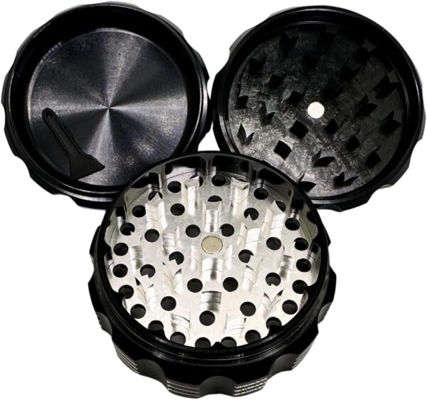3 Inch herb grinder / 3 layer spice grinder - portable size allows for you to easily grind your herbs at home or on the go. Black Grinder is Aluminum Alloy (Black, 3 Inches) (NO Screen Catcher) - Image 9
