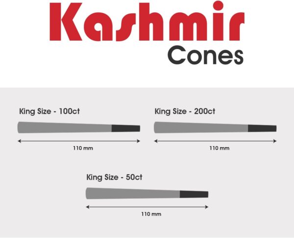 Kashmir 50 ct Organic Rolling Paper Cone King Size, Natural Pre Rolled Cones with Filter Tips, 109mm Organic Natural Fibers Easy to Use Convenient Preroll Cones, Classic Cones Rolling Paper - 50 Pcs - Image 8