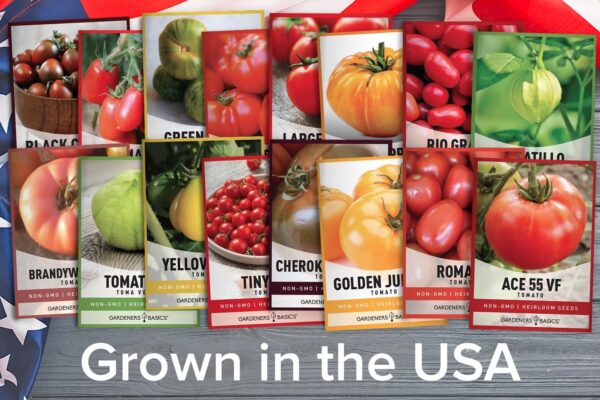 Gardeners Basics, Tomato Seeds for Planting 16 Variety Pack Heirloom Tomato Seeds, Tiny Tim, Cherry Tomato Seeds, Beefsteak Seeds, Roma Tomato Seeds, Determinate and Indeterminate and More, Non GMO - Image 9