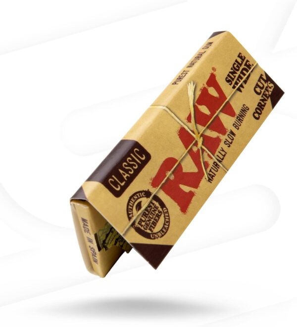 RAW Cut Corners Classic Rolling Papers | 50 Packs of 50 All Natural - Additive Free - 100% Vegan Leaves per Pack - Image 2