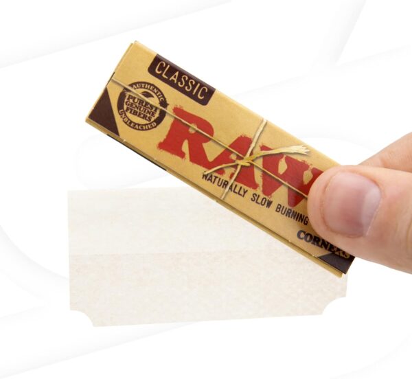 RAW Cut Corners Classic Rolling Papers | 50 Packs of 50 All Natural - Additive Free - 100% Vegan Leaves per Pack - Image 4