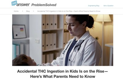 Questions About Kids and Accidental THC Ingestion Skyrocket as States Legalize Recreational Marijuana