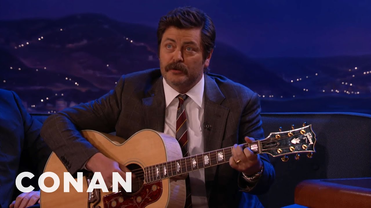 Nick Offerman Sings "Pu**y & Weed" | CONAN on TBS