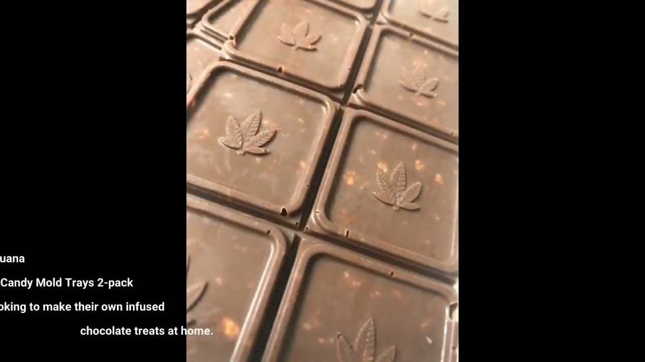 Marijuana Leaf Chocolate Bar Silicone Candy Mold Trays, 2 Pack
