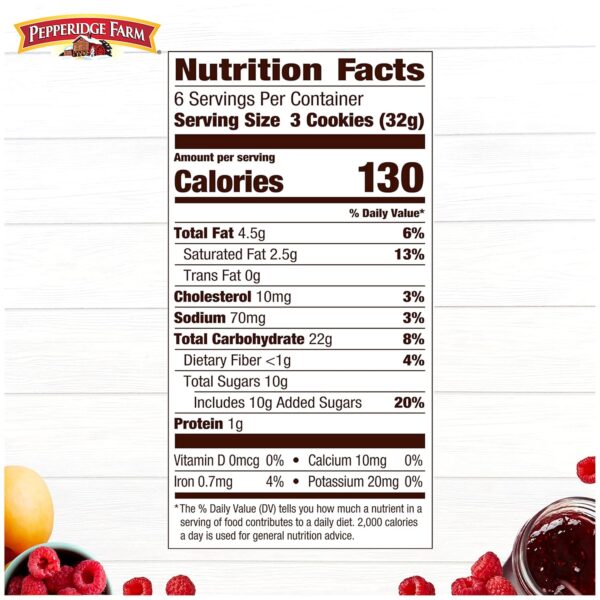 Pepperidge Farm Verona Apricot Raspberry Thumbprint Cookies, 6.75 oz. Bag - Image 3