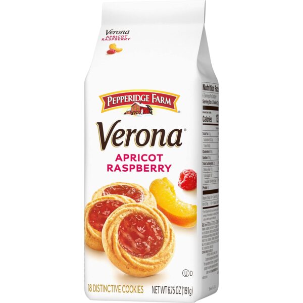 Pepperidge Farm Verona Apricot Raspberry Thumbprint Cookies, 6.75 oz. Bag - Image 9