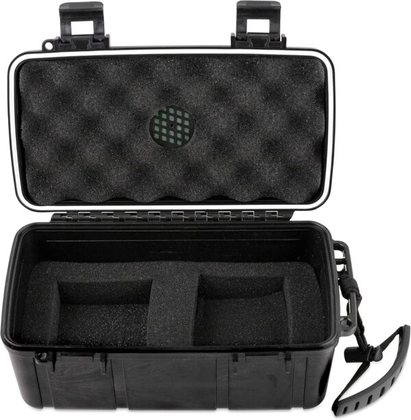 Smell Proof Tobacco Storage Box - ABS Plastic Odor Resistant Container with Easy Grip Handle Portable Case Padded Lock 3 Digit Combination Black - Image 7