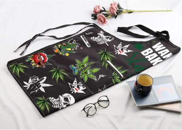 MBMSO Weed Chef Apron Weed Lovers Gifts Funny Pot Smoker Gifts Weed Stoner Apron Wake Bake Slay Kitchen Apron Marijuana Gift - Image 7