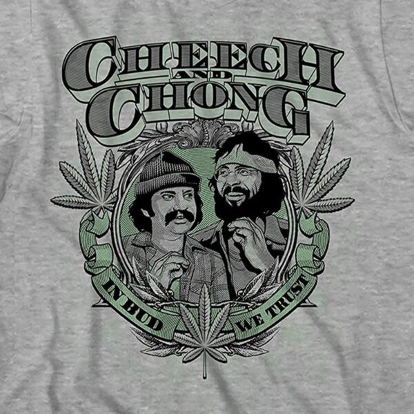 Men's Cheech & Chong Shirt - Cheech & Chong Up in Smoke in Bud We Trust Vintage Tee - Image 2