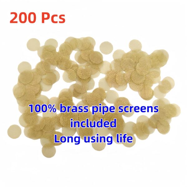 200 pcs 1/2 Inch Premium Thick Brass Pipe Screens, 0.5" Premium Pipe Screen Filters with Metal Storage Box - Image 6