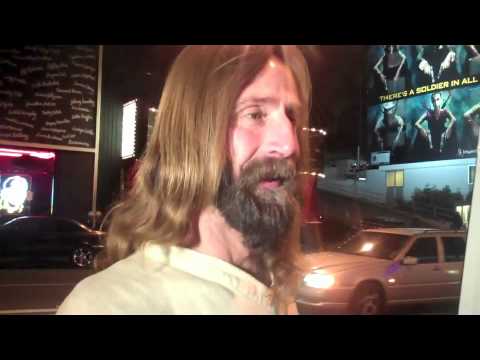 Snoop Dogg meets Jesus on Sunset Blvd. in Hollywood CA 12/25/2010