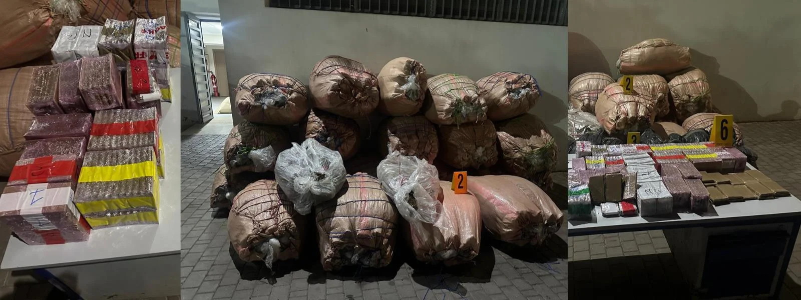 Over a ton of cannabis seized, suspects detained