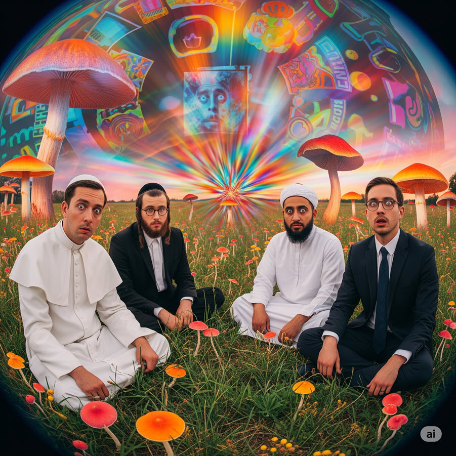 A Priest, a Rabbi, an Imam, and a Pastor All Ate Magic Mushrooms Together to Find Out Who&#039;s God Was the Real One, No Joke!