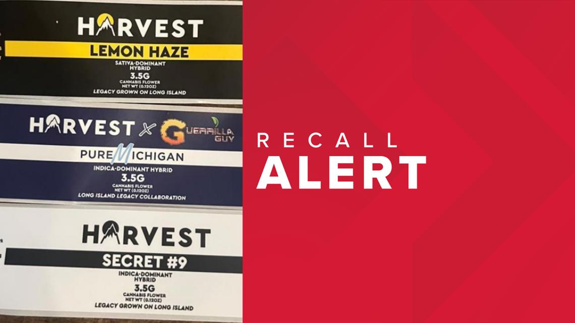 The NYS Office of Cannabis Management have recalled three products.