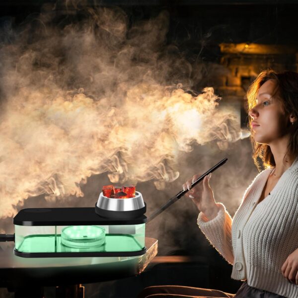 DOBENICE Hookah set Book Acrylic Flat Box Hooka Portable Hookah Shisha (Blake) - Image 7