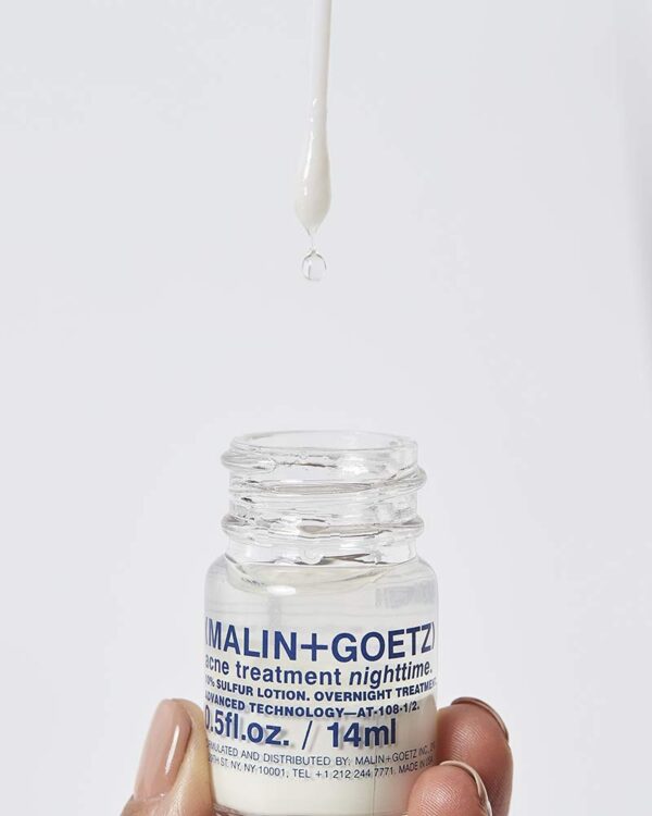 Malin + Goetz Acne Treatment Nighttime, 0.5 Fl. Oz. - Overnight Sulfur Acne Spot Treatment, Blemish Control & Scar Treatment, All Skin Types, Vegan & Cruelty Free - Image 2