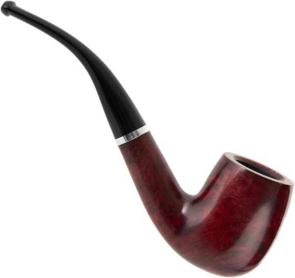 Rossi Rubino Antico Handmade Briar Pipe by Savinelli - Deep Red Hand Brushed Stain With Polished Finish & Rich Wood Grain, 6mm (8606) - Image 6
