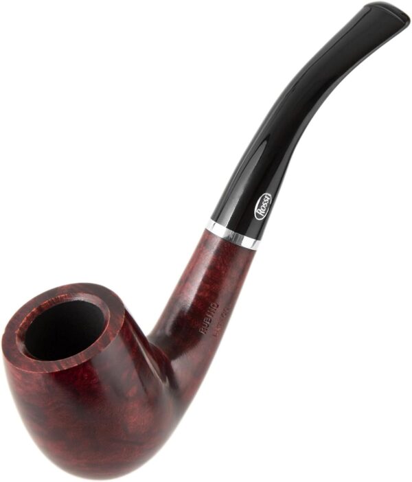 Rossi Rubino Antico Handmade Briar Pipe by Savinelli - Deep Red Hand Brushed Stain With Polished Finish & Rich Wood Grain, 6mm (8606) - Image 7